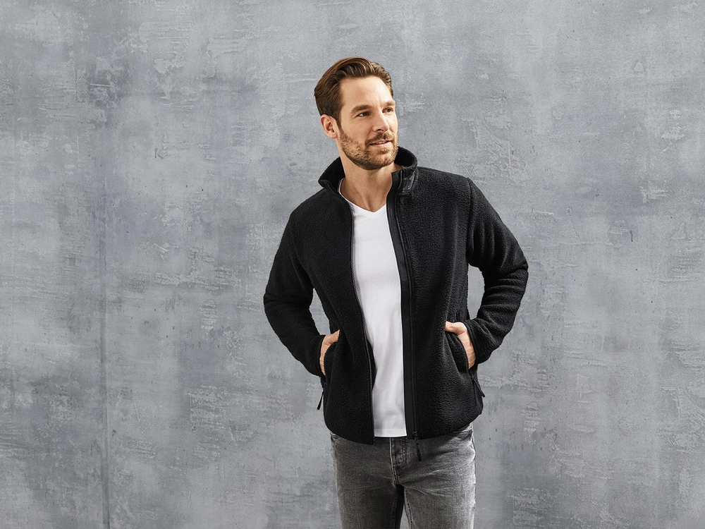 Pánská mikina z umělé jehněčí kůže LIVERGY vel. M