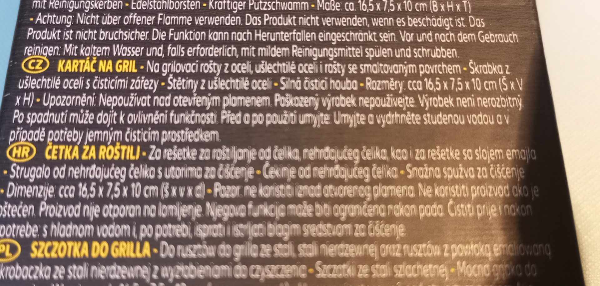 Kartáč na gril - 3 v 1 ruční