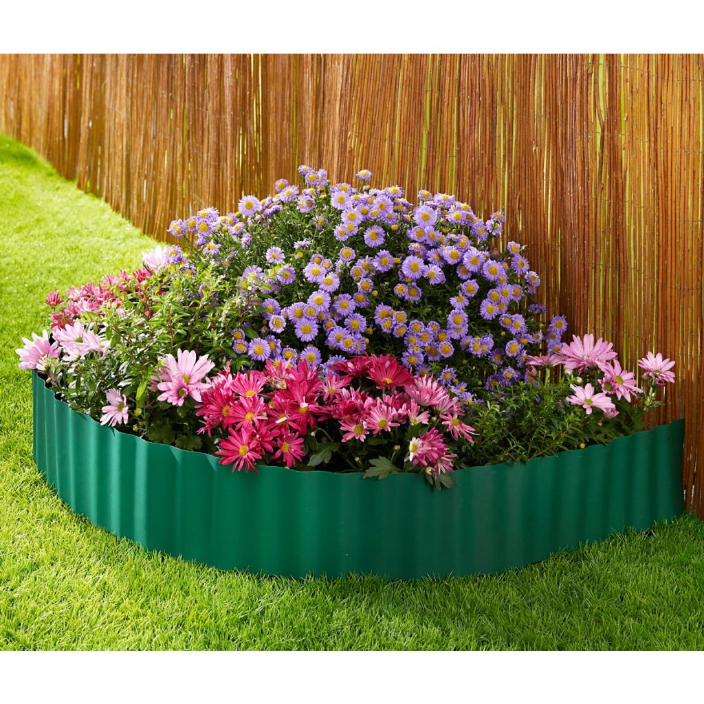 Zahradní lem trávníku vlnitý Megran 10 cm x 900 cm zelený