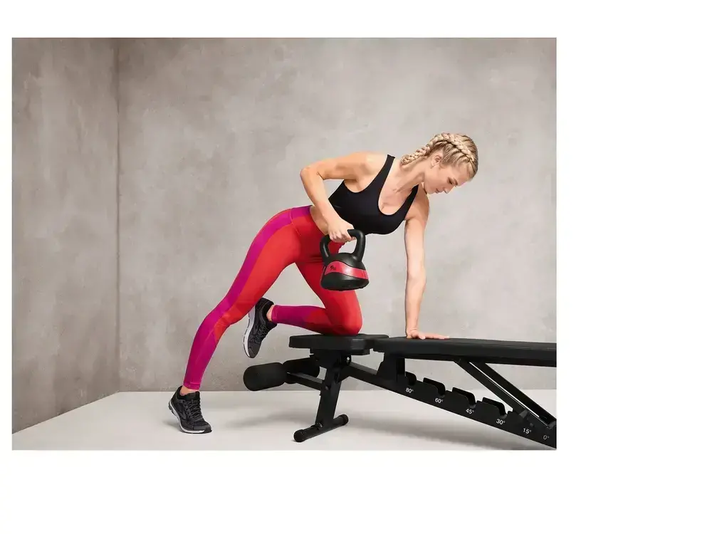 Posilovací činka Kettlebell Newcential 8 kg