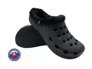 Pánské zateplené clogsy F-001-M FLAMEshoes černé velikost 41