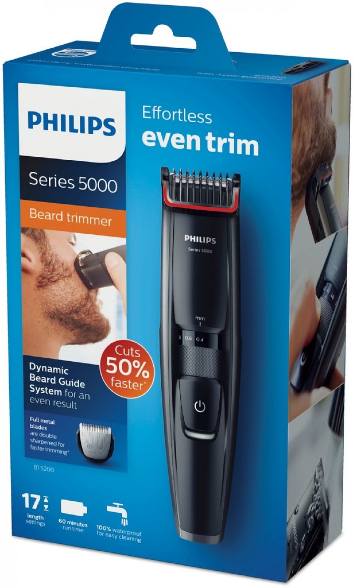 Zastřihovač vousů Philips BT5200/15 Series 5000