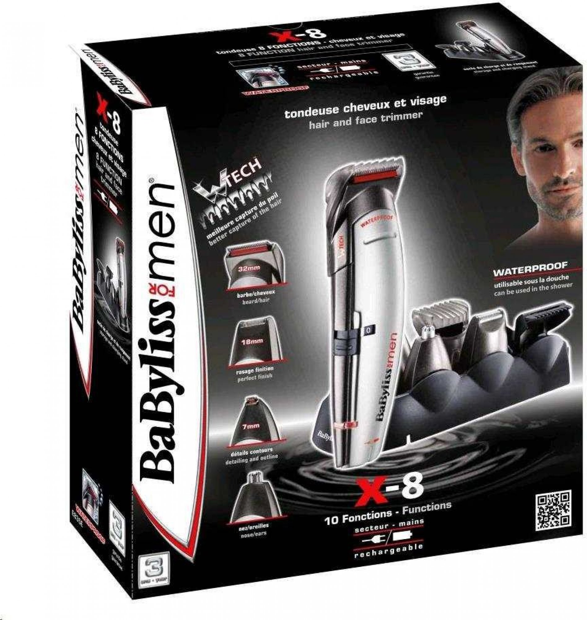 Zastřihávač vousů i vlasů Babyliss E835E