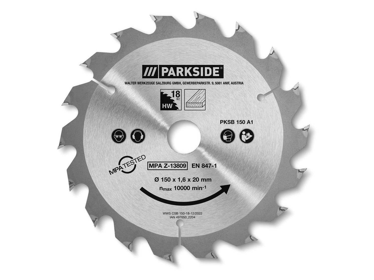 Pilový kotouč PARKSIDE pro ruční okružní pily, 150 mm