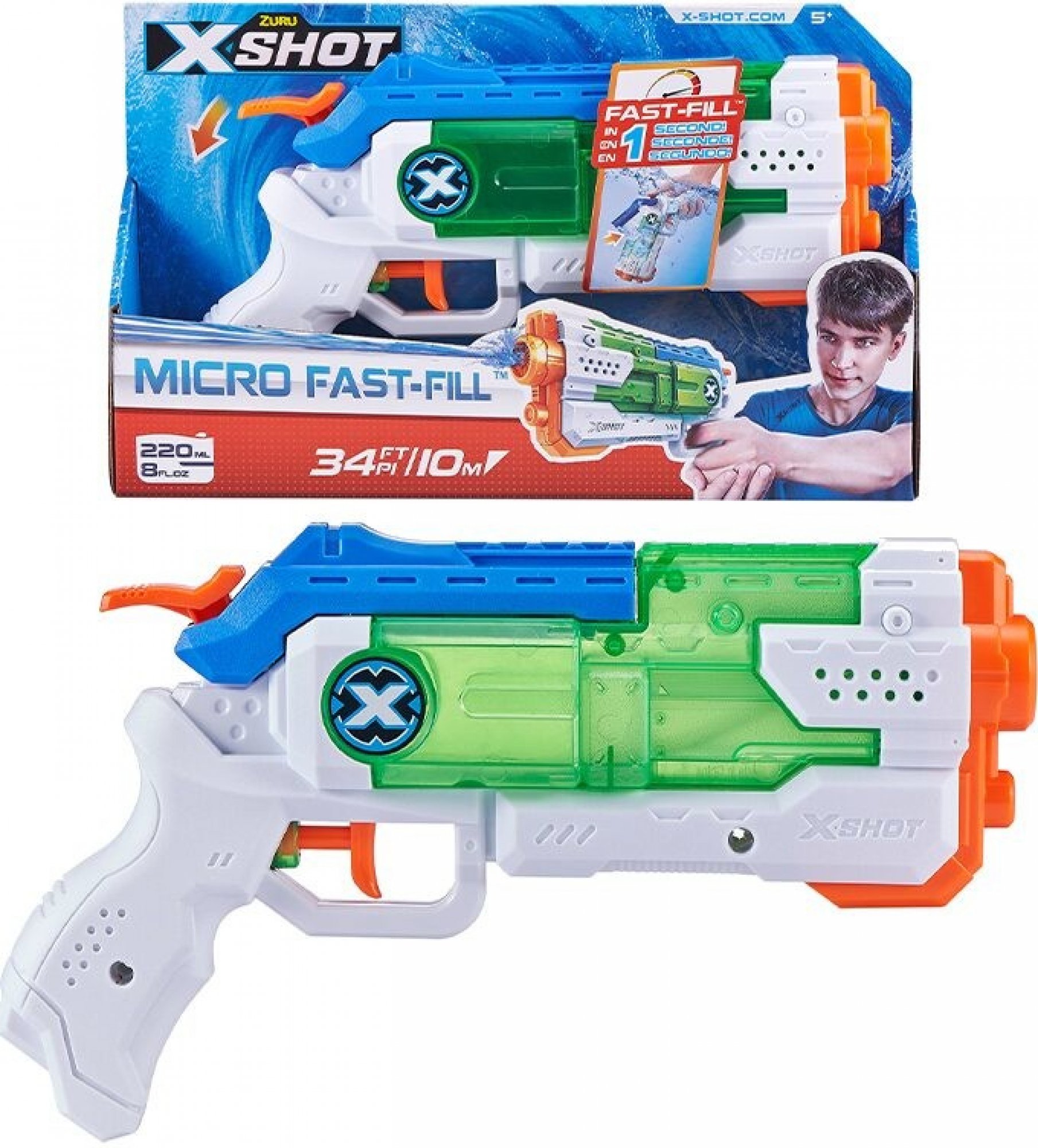 Vodní pistole ZURU X-SHOT Micro Fast fill