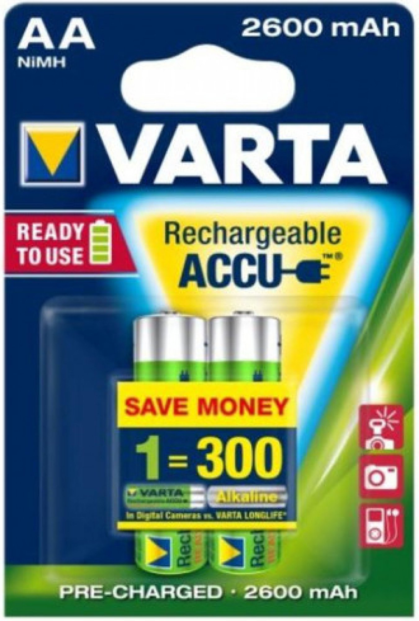 Nabíjecí baterie Varta AA 2600mAh 2ks