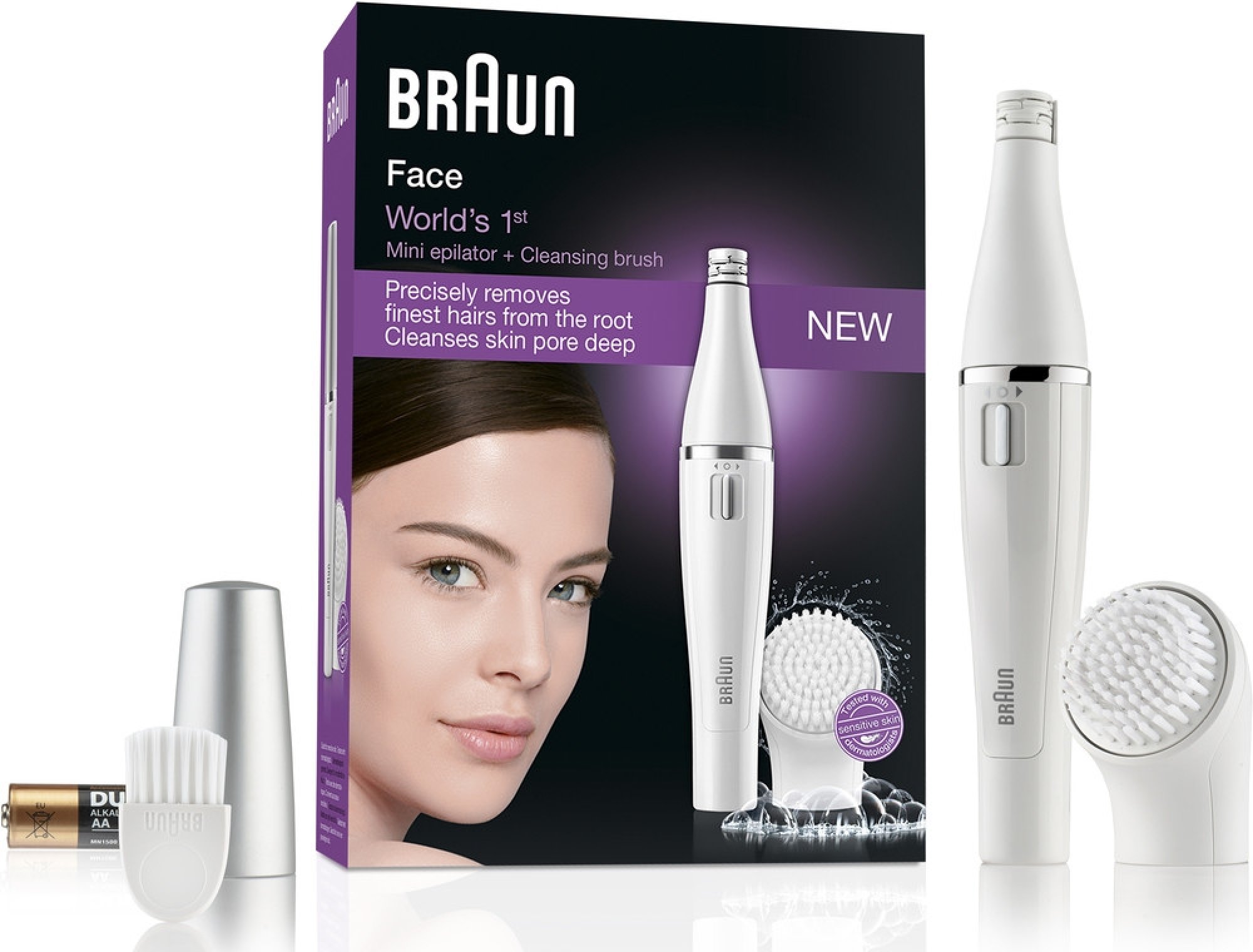 Braun Face SE 810 epilátor na obličej s čisticím kartáčkem 
