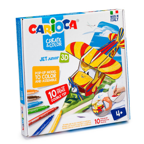 Kreativní sada Carioca - Vyrob si 3D JET junior letadlo