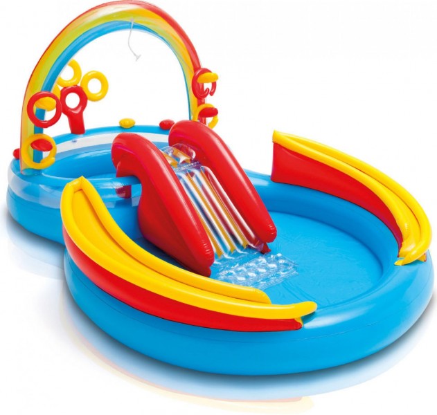 Dětský bazen se skluzavkou Intex 57453 Rainbow Ring 