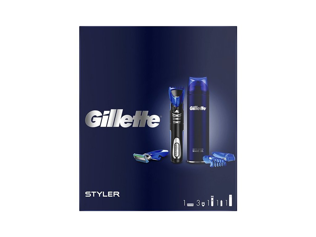 DÁRKOVÁ SADA GILLETTE FUSION 5 + STYLER + GEL