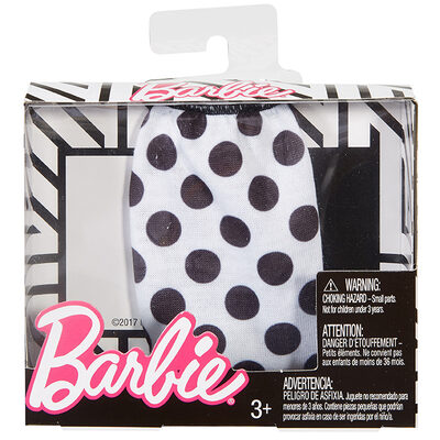 Barbie Sukně bílá s puntíkama , Mattel FLP22