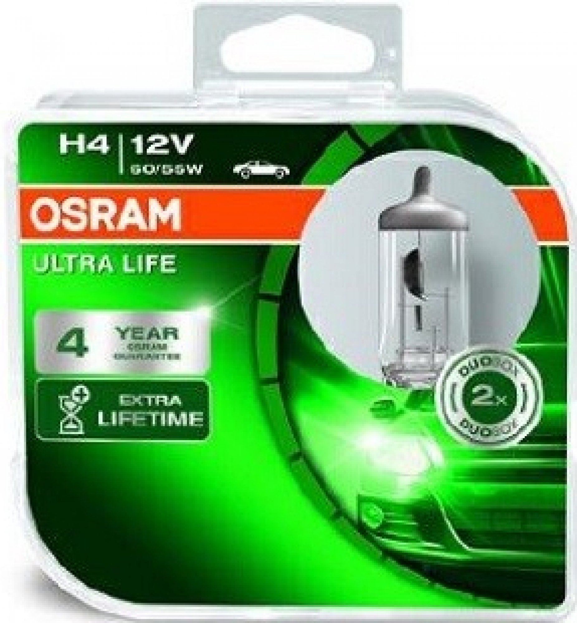 Autožárovky Osram Ultra Life H4 12V 60/55W P43t 2ks