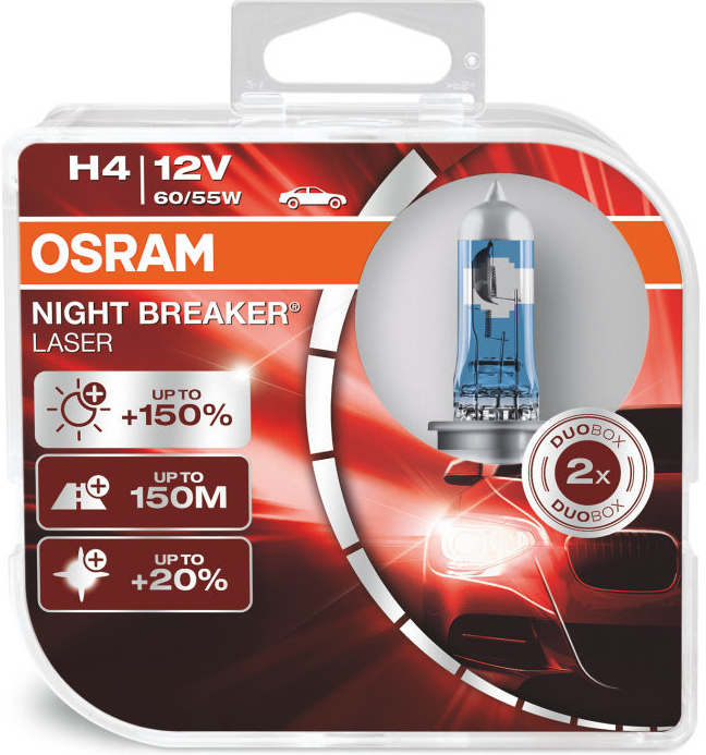 Autožárovky Osram Night Breaker Laser H4 12V 55W 2ks