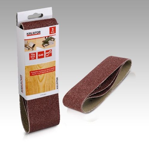 Kreator KRT242004 3x Brusný pás 75 x 533 G60