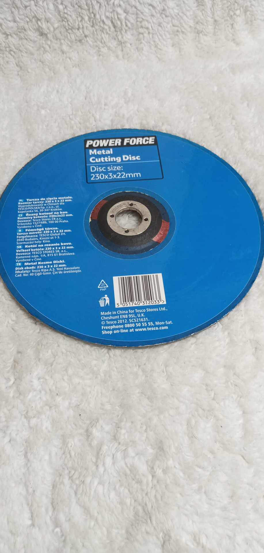 Řezný kotouč na kov Power Force 230x3,0x22mm