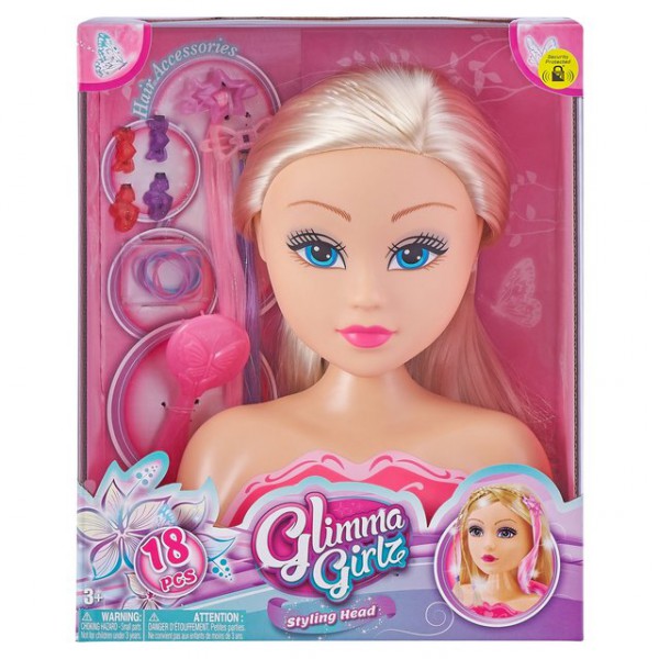 ČESACÍ HLAVA S DOPLŇKY GLIMMA GIRLZ