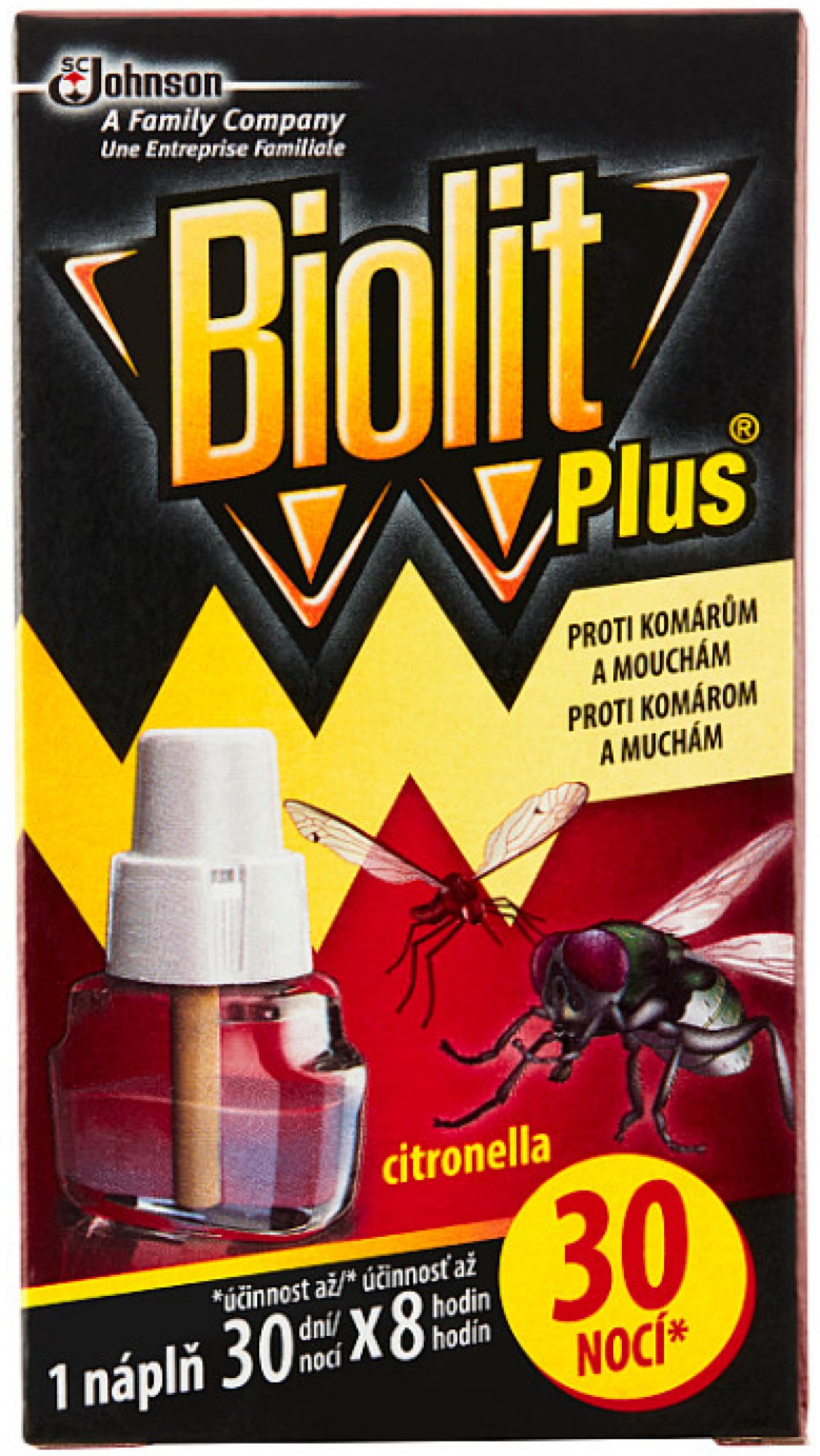 BIOLIT PLUS TEKUTÁ NÁPLŇ 30 NOCÍ - PROTI MOUCHÁM A KOMÁRŮM 31ML