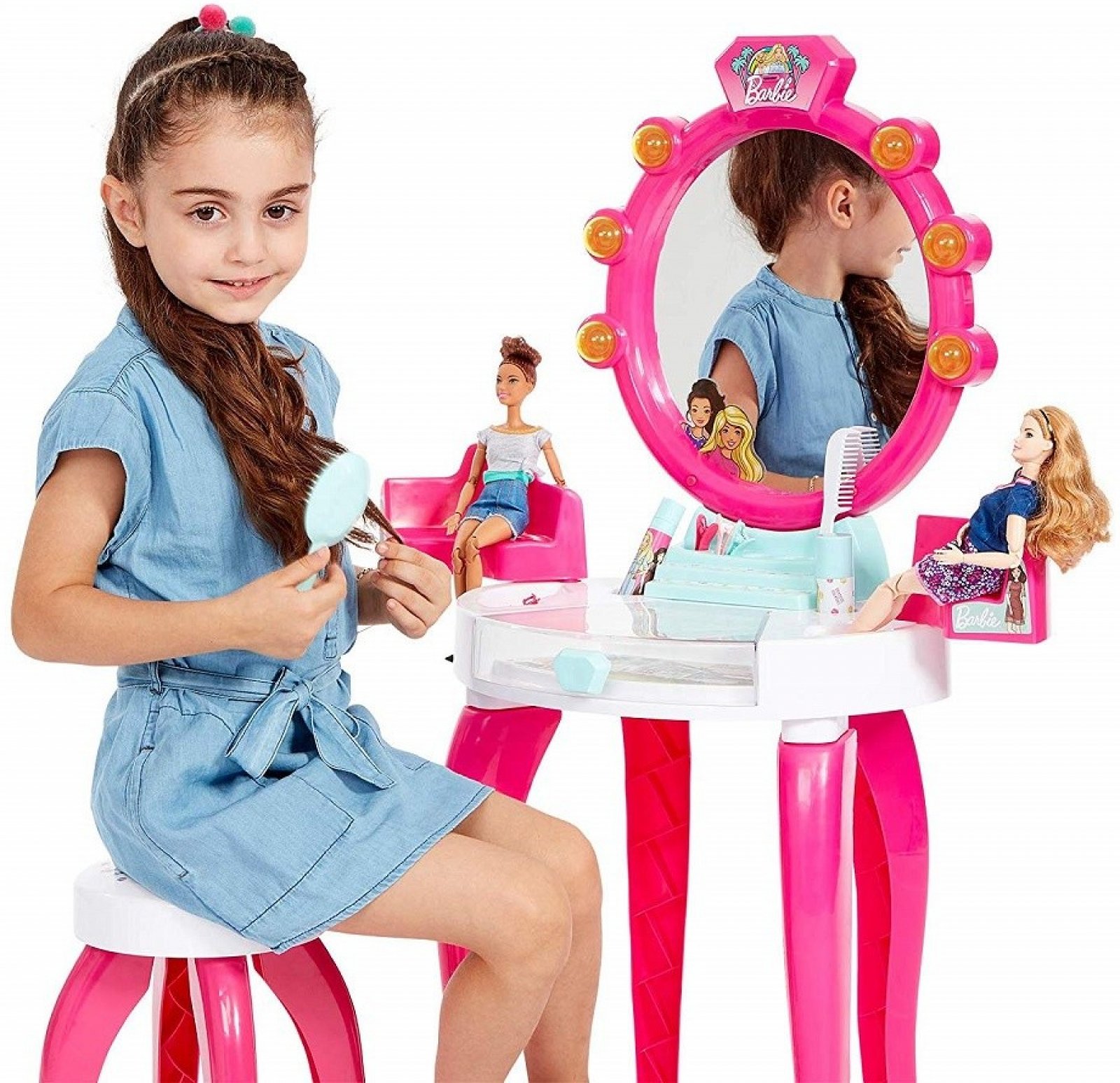 Barbie dětský kosmetický stůl - Klein 5327 - se zvuky a efekty