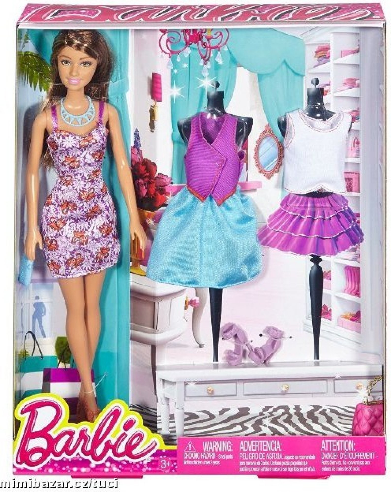 Barbie modelka s oblečky a doplňky CML81.
