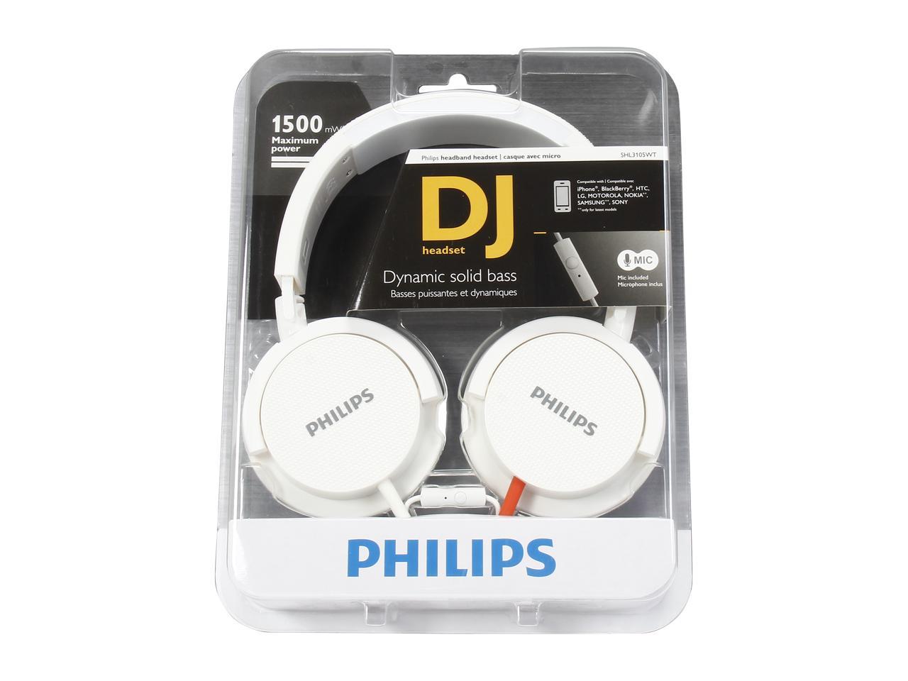 Sluchátka Philips SHL3105wt DJ Over-Ear Headphones - White
