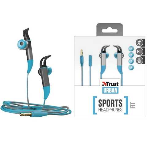 Sportovní sluchátka Trust Fit In-ear Sports - modré