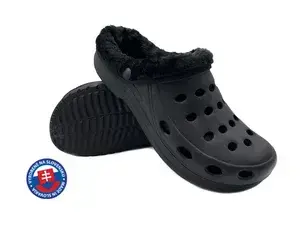 Pánské zateplené clogsy F-001-M FLAMEshoes černé velikost 44