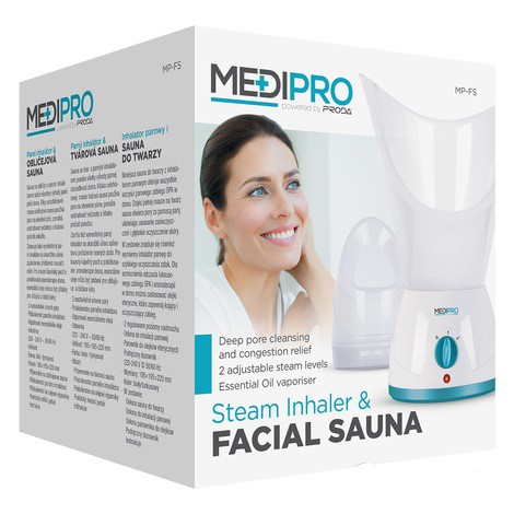 INHALÁTOR PÁRY A OBLIČEJOVÁ SAUNA MEDIPRO POWERED BY PRODA MP-FS