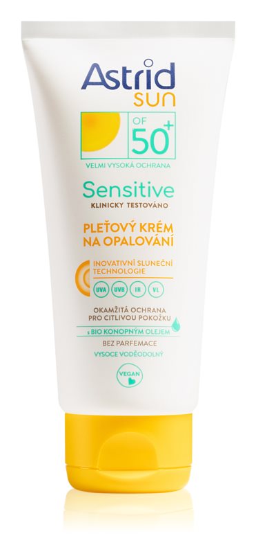 Pleťový krém na opalování Astrid Sun Sensitive SPF 50+