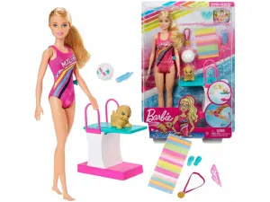 Set Mattel Barbie Plovák s pejskem GHK23