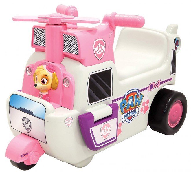 Odrážedlo Paw Patrol ve tvaru helikoptéry - BLIKÁ, HRAJE, TOČÍ SE