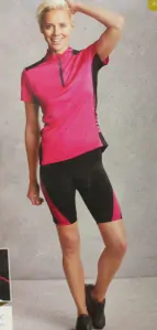 Dámské cyklistické kraťasy Newcential černo růžové vel. L