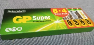 Alkalické baterie GP Super AAA (LR03) 8+4 ks