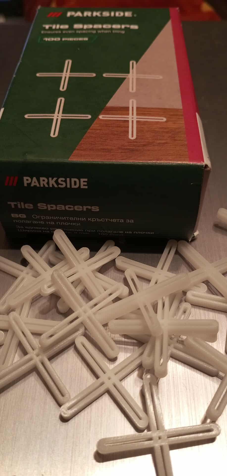 Plastové křížky Parkside pro pokládku dlaždic 100 ks 3 mm