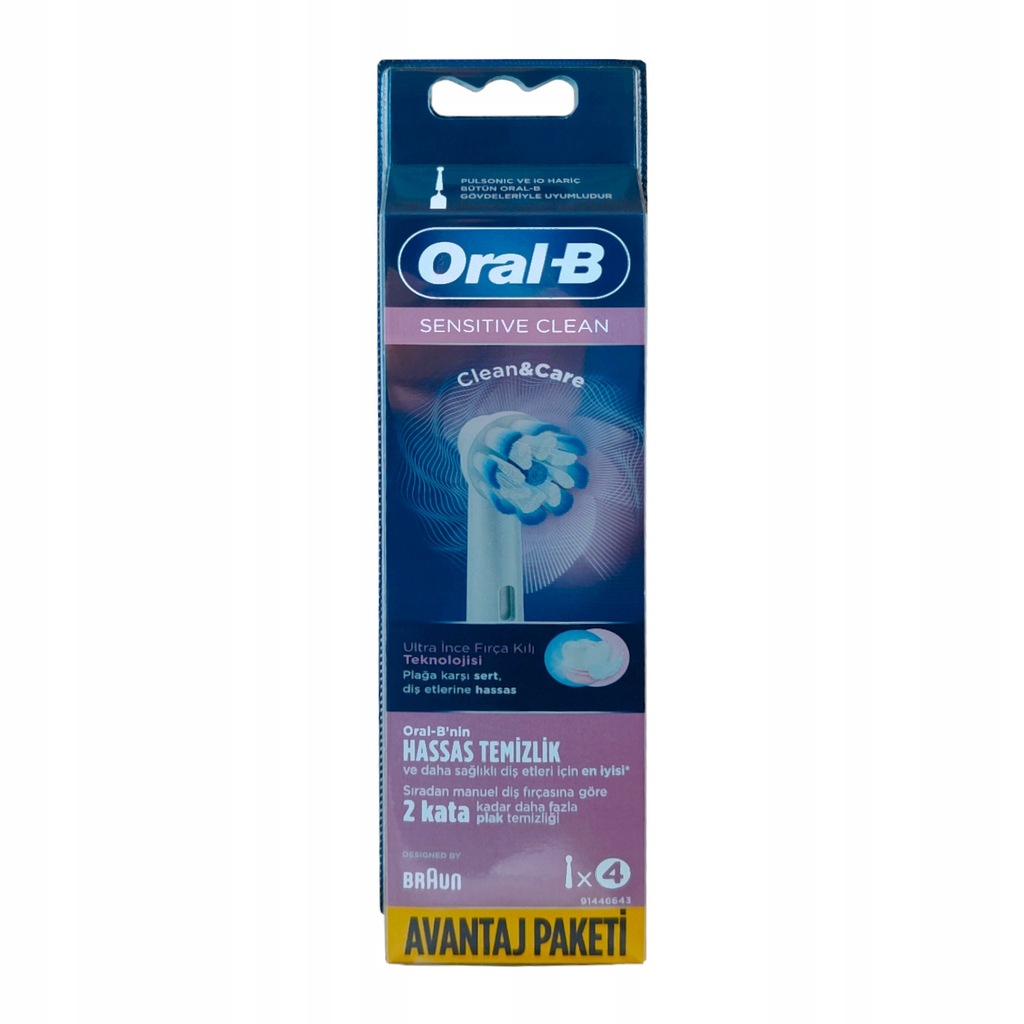 4 X Originální Hlavice Oral-B Sensitive CLEAN