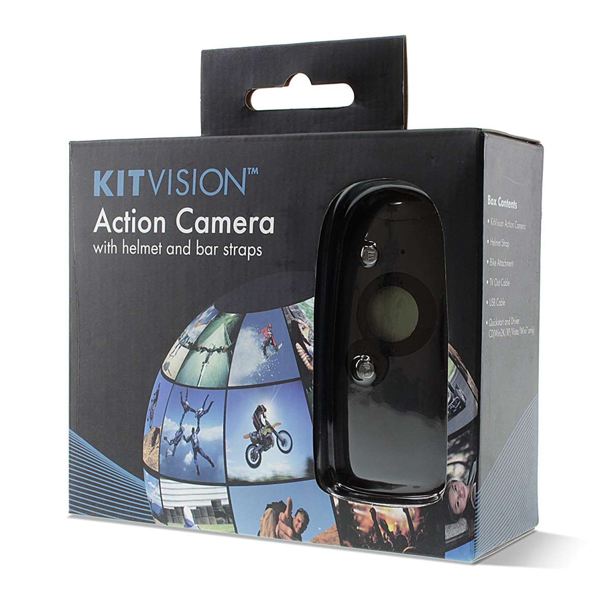 Kitvision akční kamera 720p na helmu i na řídítka