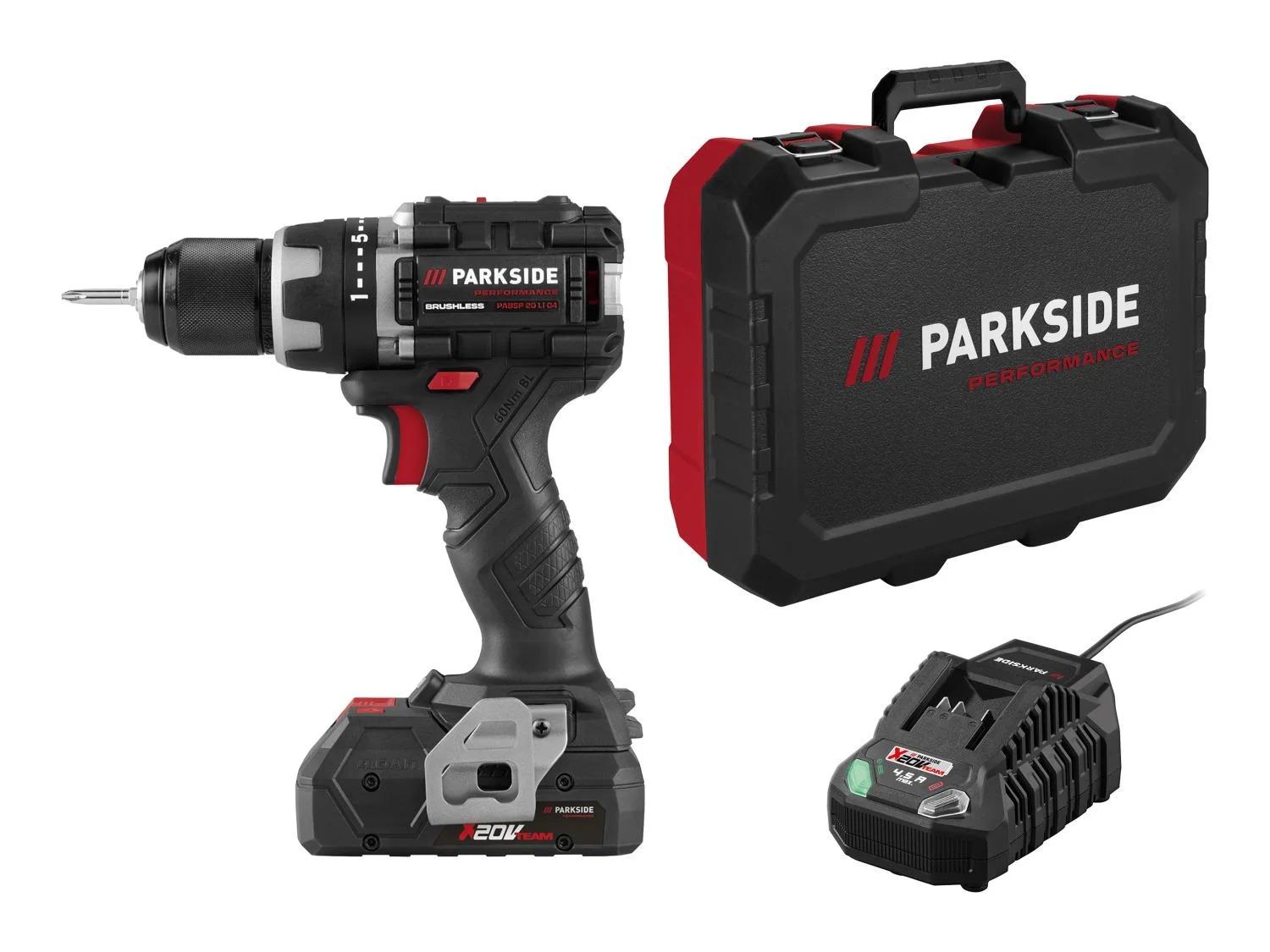 Aku vrtací šroubovák PARKSIDE PERFORMANCE PABSP 20 Li C4 Smart 4 Ah