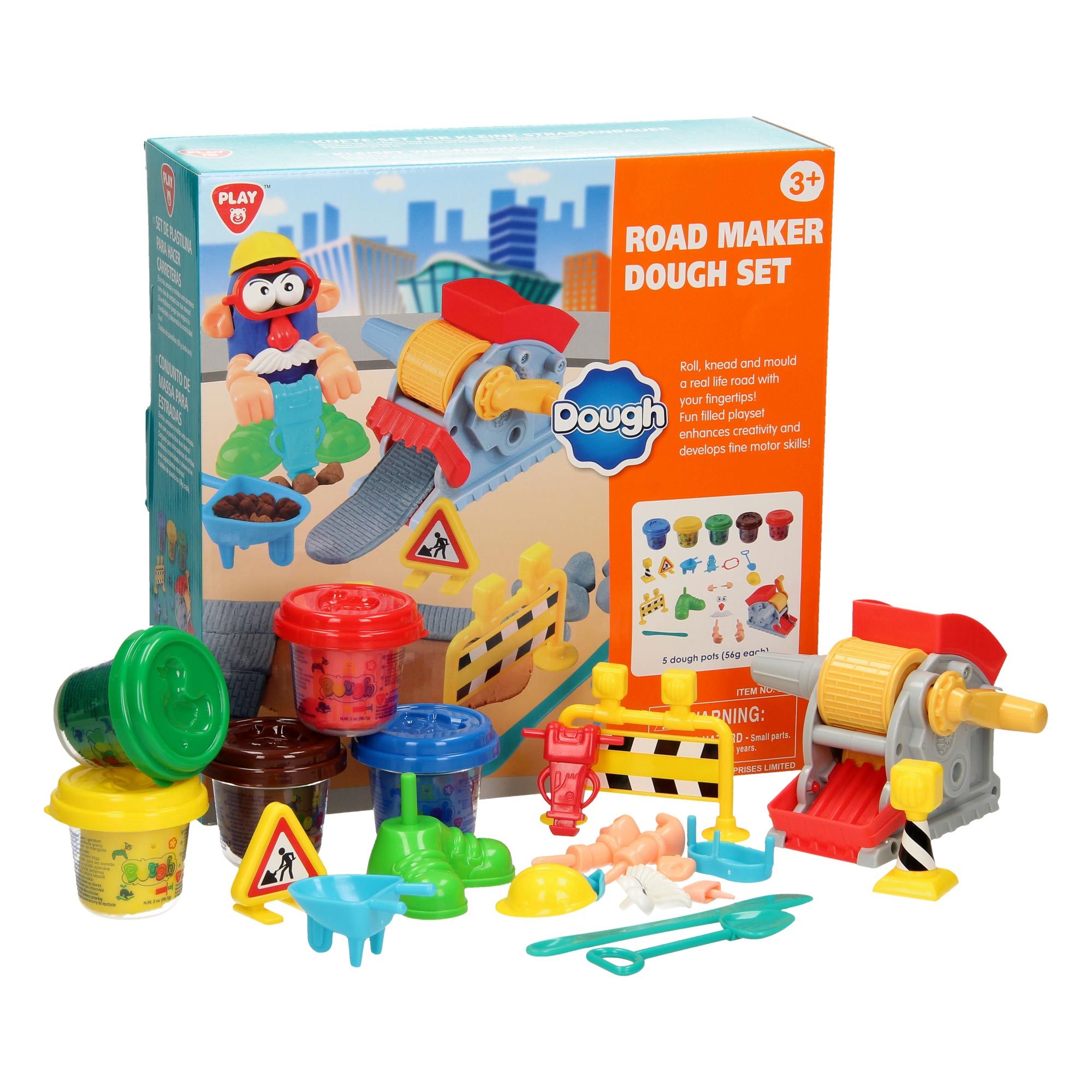 Sada modelíny Playgo Making Roads – Stavba silnic