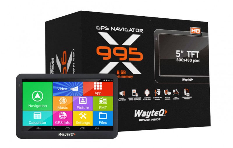 Navigace WayteQ x995 Android 5 'GPS + Sygic 3D Evropa