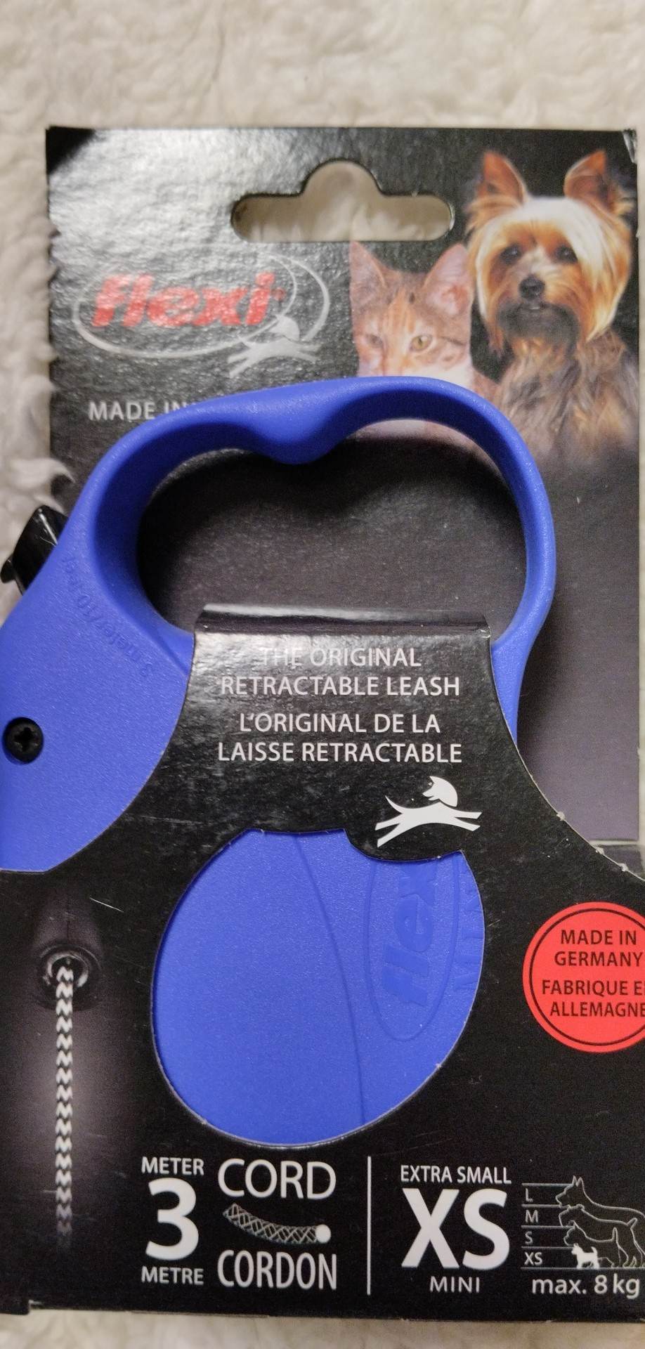 Samonavíjecí vodítko Flexi XS - MODRÉ