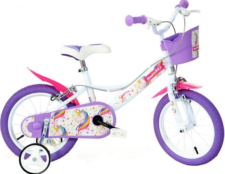 Kolo BimboBike MONSTERS JEDNOROŽEC 77324 RŮŽOVO-FIALOVO-BÍLÉ MTB 16''