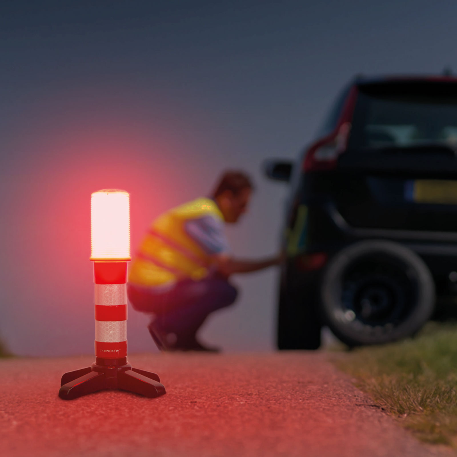 Výstražná lampa 55760 - magnetická - 6 červených LED - na batérie