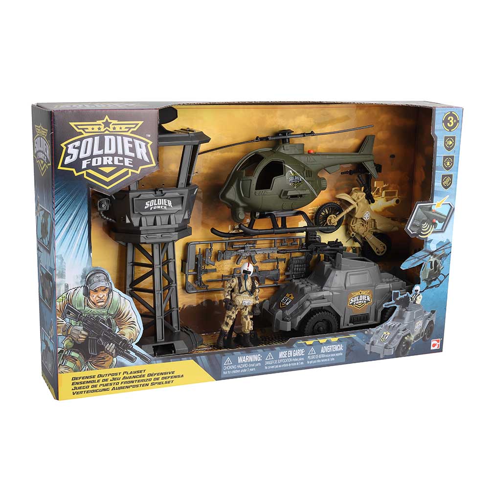 Vojenský set se zvuky- Soldier Defence Outpost Playset (545053)