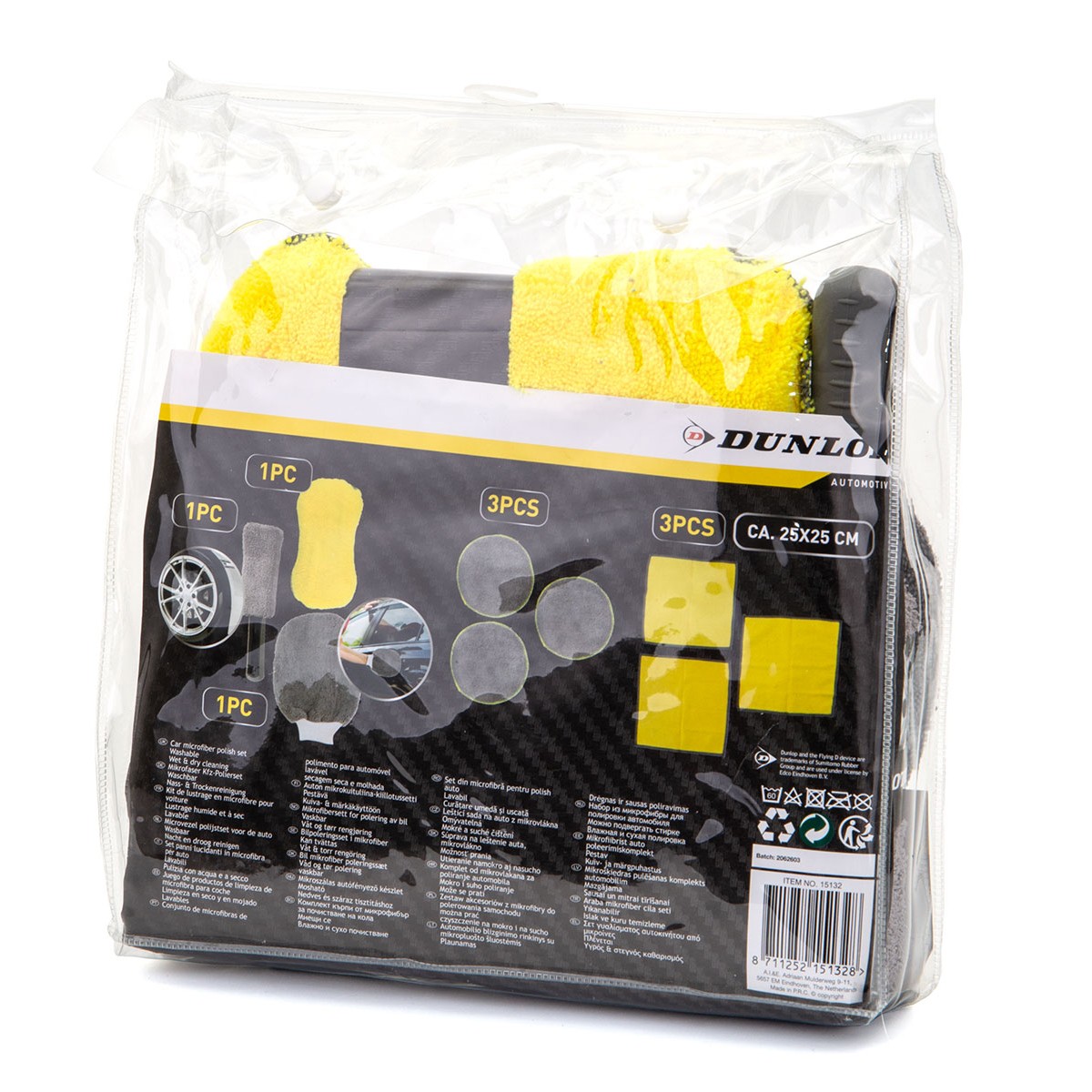 Lešticí sada DUNLOP 15132 z mikrovlákna, 9 ks