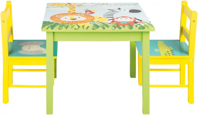 DĚTSKÝ STŮL SE 2 ŽIDLIČKAMI SAFARI - KIDLAND
