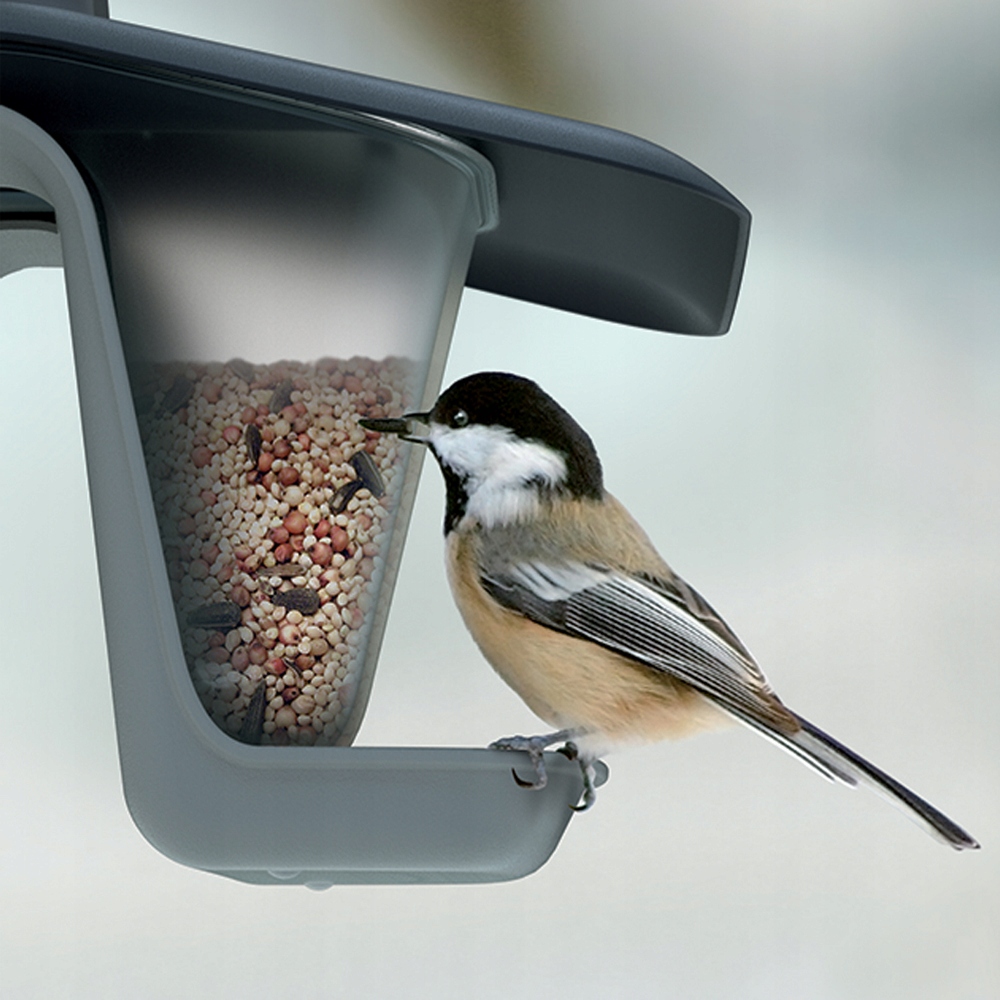 Krmítko pro ptáky BIRDYFEED DOUBLE šedý kámen 28cm