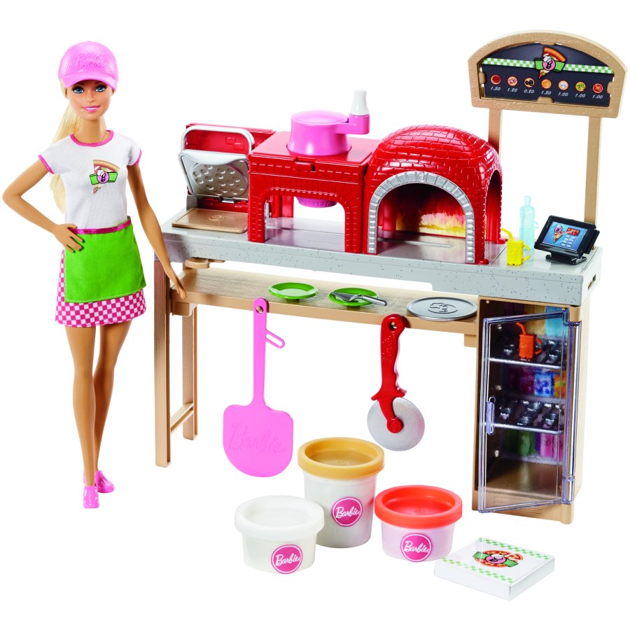 BARBIE SET - PIZZERIE S MODELÍNOU A PANENKOU