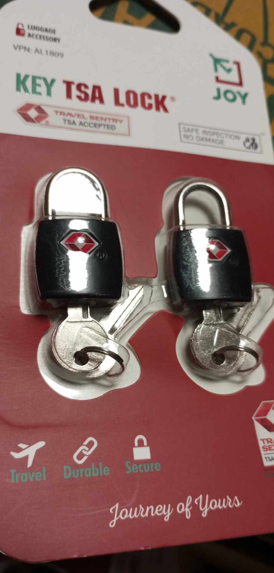2 X ZÁMEK NA KLÍČ - JOY - TSA - 2