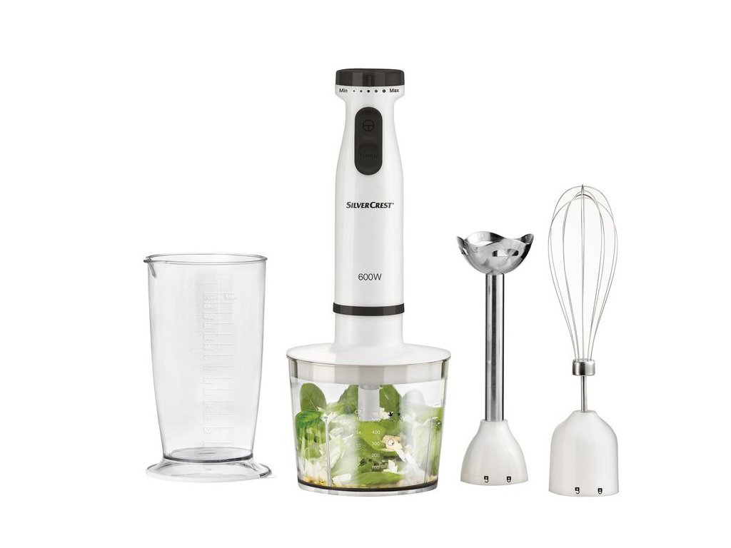 Tyčový mixér SILVERCREST SSMS 600 E6  - BÍLÝ