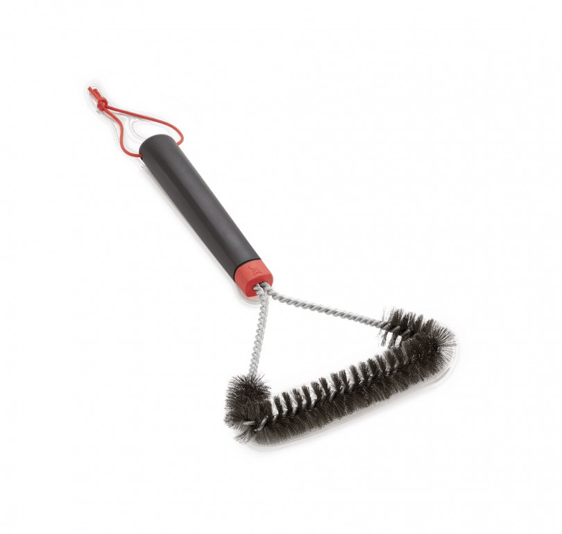 Kartáč na gril Weber 6277 3-stranný, černo-červený, 30 cm