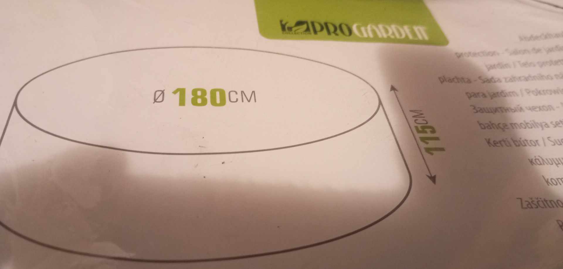 Ochranná plachta na zahradní nábytek ProGarden  Ø 180 x 115 cm